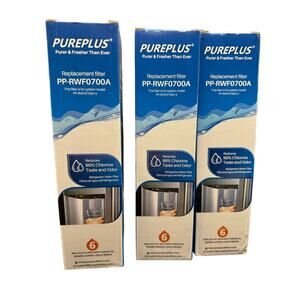 PUREPLUS PP-RWF1000A Replacement Refrigerator Water Filter, Set of 3 NEW SEALED